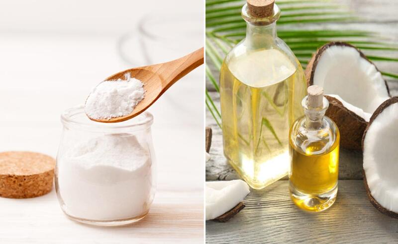 Baking soda với dầu dừa